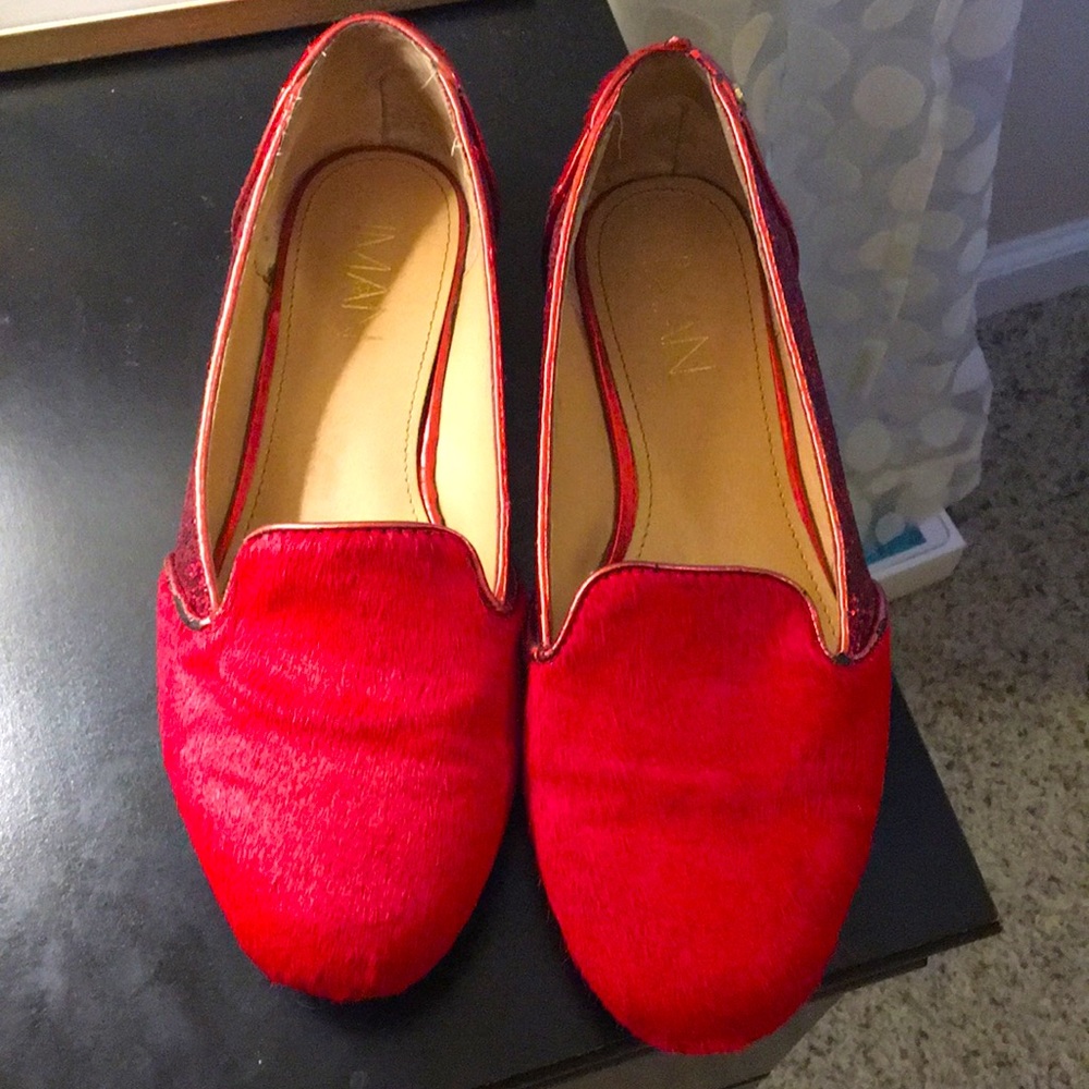 IMAN Red Loafers